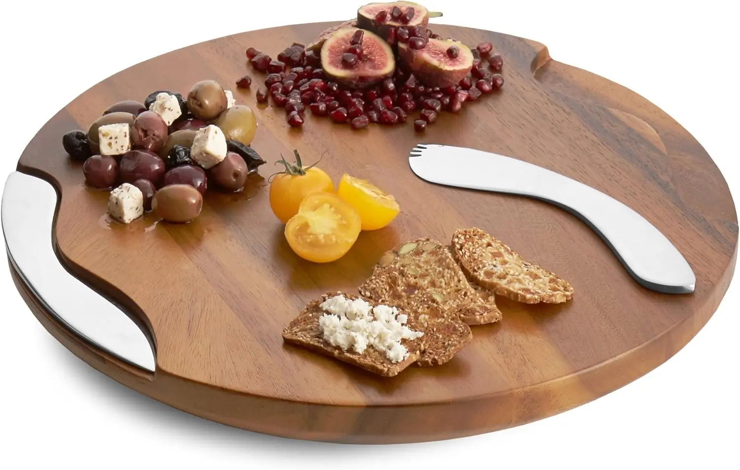 Cheese Block with Knife and Spreader | 15 Inch Serving Set | Charcuterie and Butter Board | Made