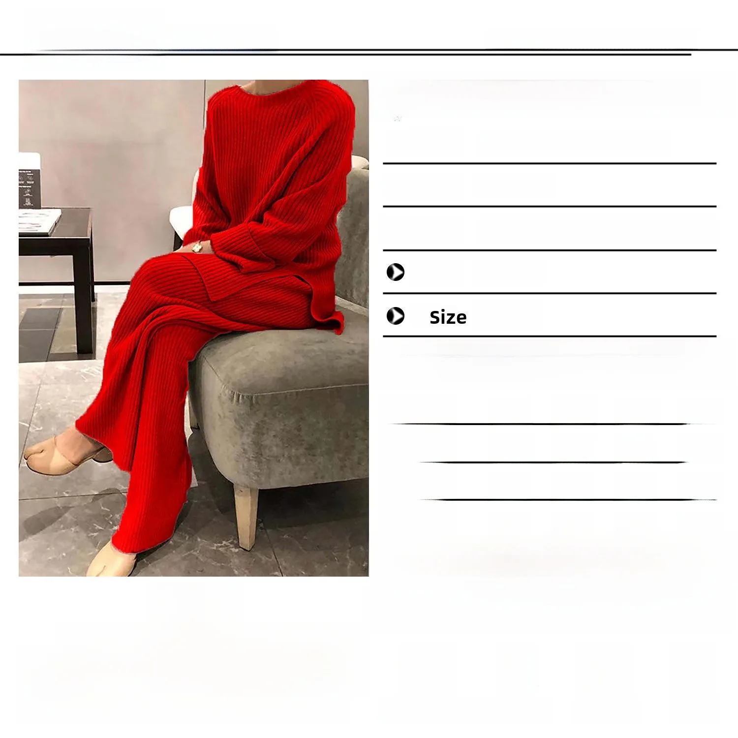 여성용 롱 투피스 니트 스웨터 세트 출퇴근용 가을 컬렉션 순색 패셔너블하고 편안함