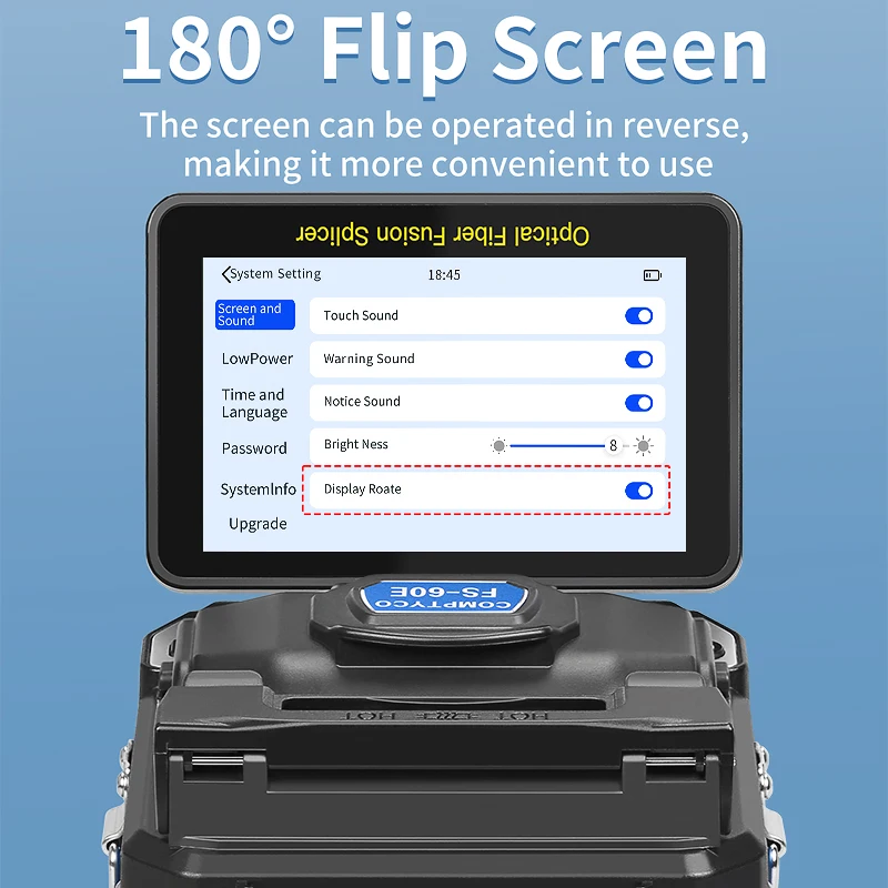 COMPTYCO FS-60E انصهار الألياف البصرية جهاز الربط SM MM 10 لغات شاشة تعمل باللمس الألياف البصرية آلة لحام الأساسية المدمج في VFL OPM