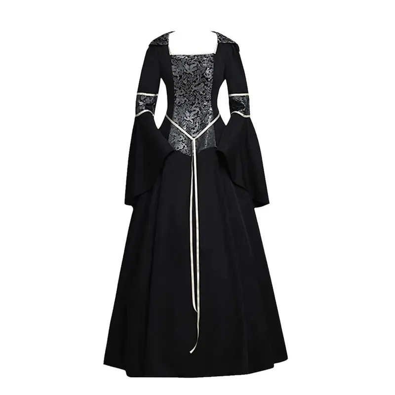 Xixixi المرأة القرون الوسطى مقنعين يتوهم عصر النهضة الفيكتوري زي هالوين تأثيري الملكة الكرة ثوب حفلة تنكرية فستان الساحرة
