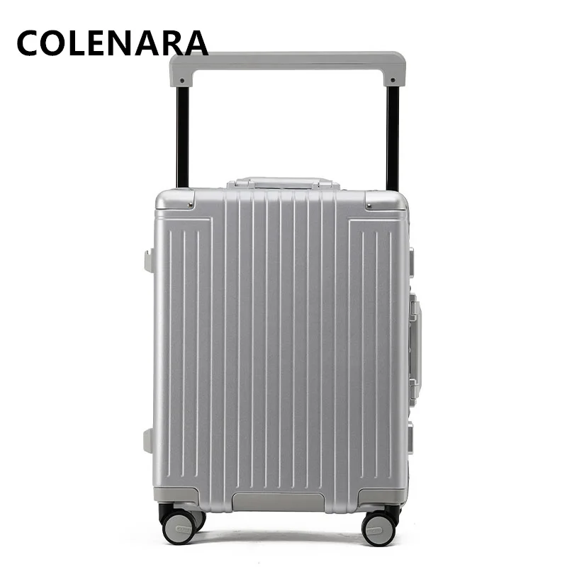 

COLENARA Luggage on Wheels Women's Large-capacity Thickened 24"26 Inch Aluminum Frame Trolley Case Men's Rolling Suitcase