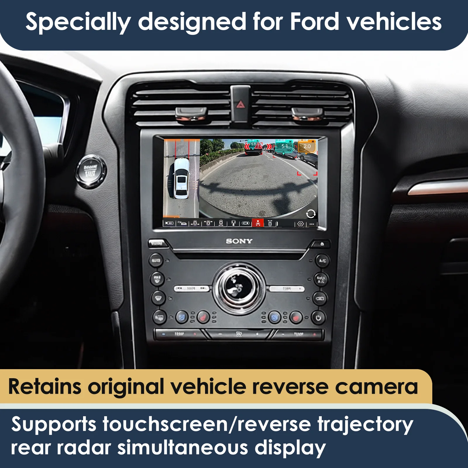 

Driintel 1080P Around View 360° panorama system 3D Camera Car Surround panoramic circular review DVR recorder Monitoring