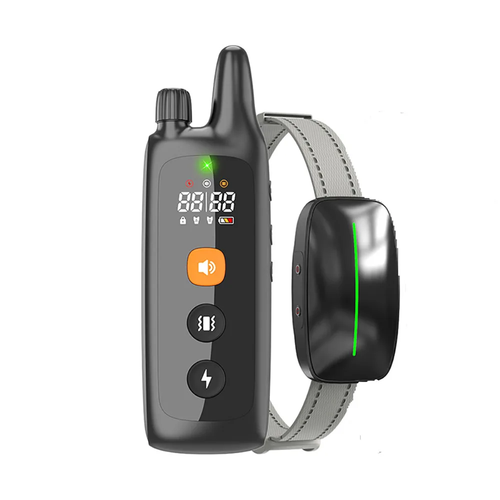 2023 New Dog Training Device Anti-Bark Rechargeable Waterproof 1000 ​meters Remote Control Pet Trainer Dog Collar