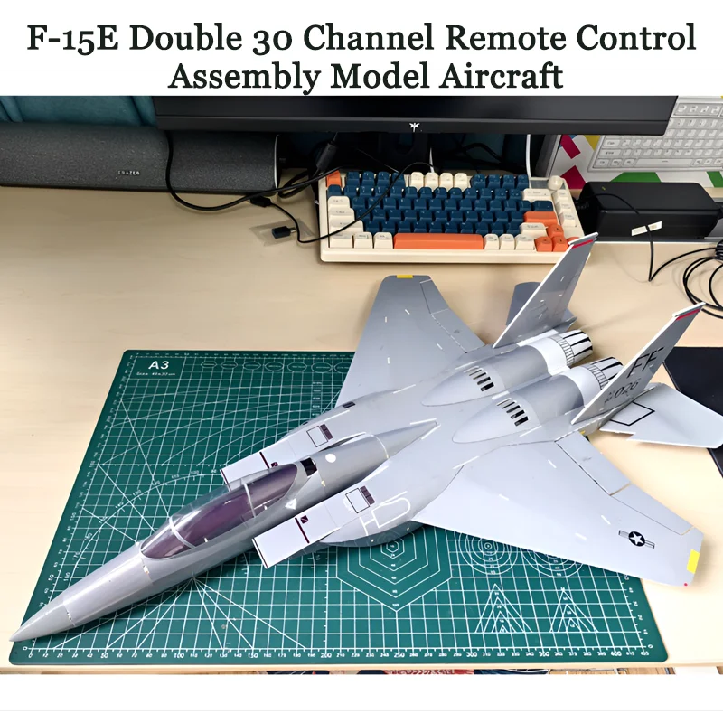 zhiyuan-weihang-f-15e-dual-30-edf-rc-diy-assembly-fixed-wing-scale-aircraft-model-desktop-ornament-for-aviation-hobbyists-adults