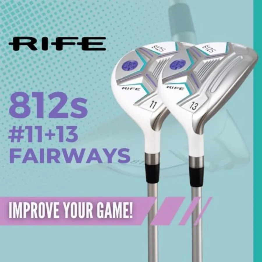 إزاحة جديدة للسيدات من Golf 812s 11 + 13 مجموعة نوادي RH من الخشب المعدني الممثل لليد اليمنى قسط فائق التسامح للسيدات فليكس جرافيت S #2