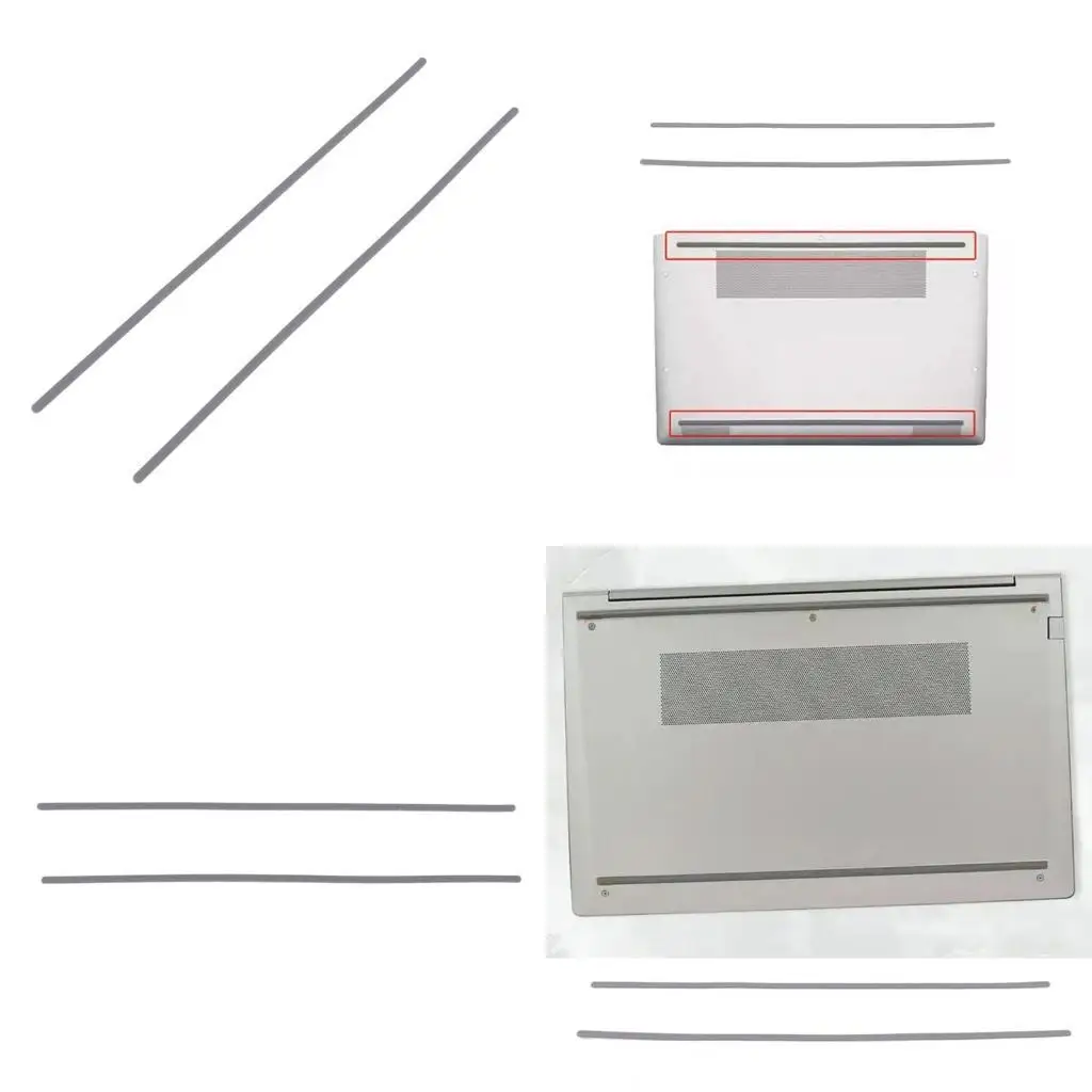 

652F Bottom Base Rubber Feet Strips, Replacement for 1030 G3 Shell Cover NonSlip Bottom Case Strips