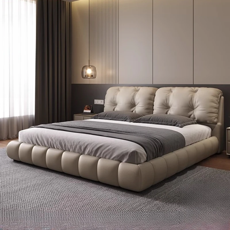 

Bedroom Luxury Massage Bed Double Headboards Leather Sleeping Simple Massage Bed Space Saving Platform Cama Modern Furniture