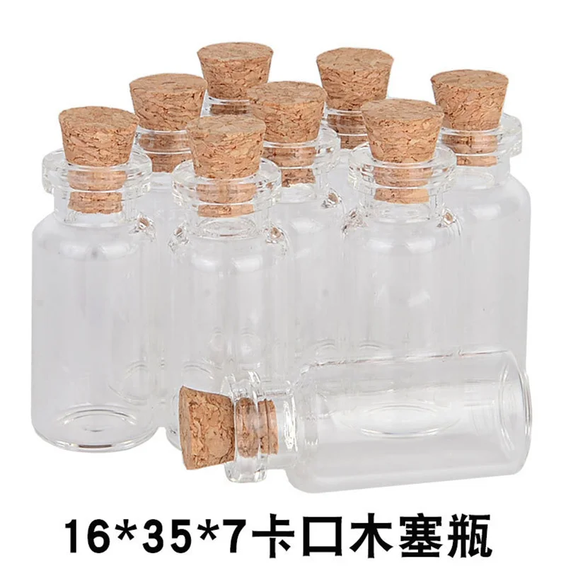 

200pcs 3ml Small Mini Transparent Glass Bottles with Cork Stoppers Tiny Vials for Wedding Favors Art Crafts DIY Decoration