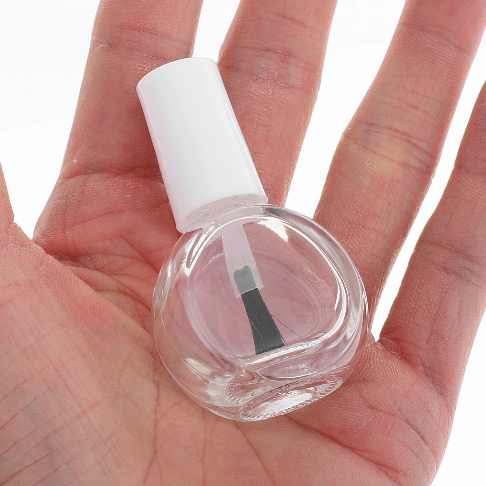 

10Pcs Clear Glass Nail Polish Bottles Empty with Brush Portable Travel Sample Containers Refillable Storage