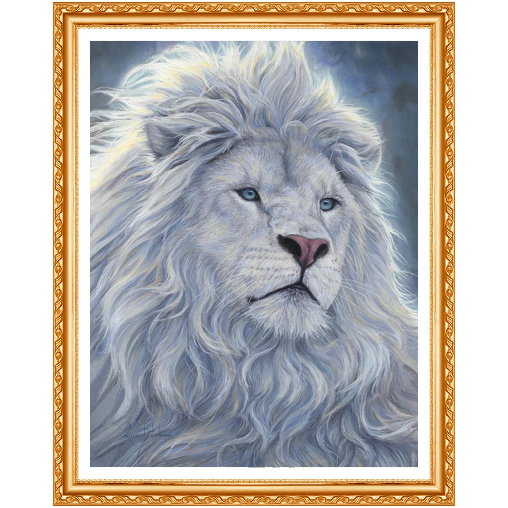 DIY Diamond painting Cross stitch Kit Diamond embroidery lion 3D Diamond  animal Needlework handmade Pattern Home Decor