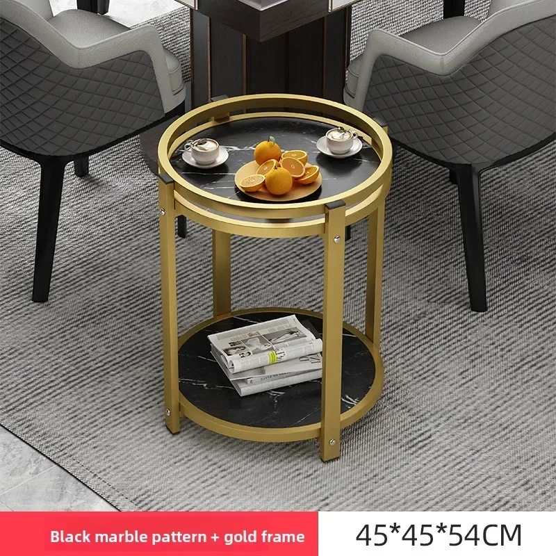 New model Movable tea rack with ashtray Small double-layer multi-functional tea table Tea table sturdy and durable
