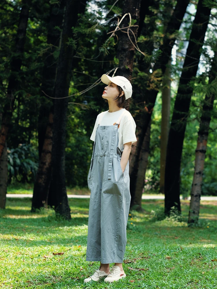 

Retro Japanese Artistic Wide Leg Pants Loose Nine Point Casual Trousers High Waist Cotton Blend Commute Style Summer Fashion