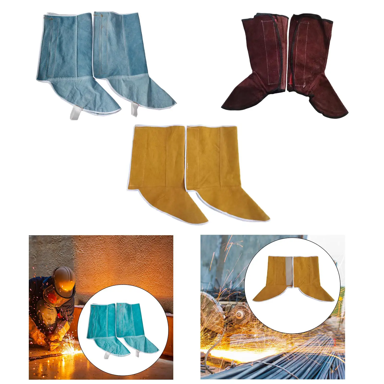 

Welding Shoes Protective Covers Welding Gaiters Heat Insulation Professional 13.3inch Tall Shoes Protector
