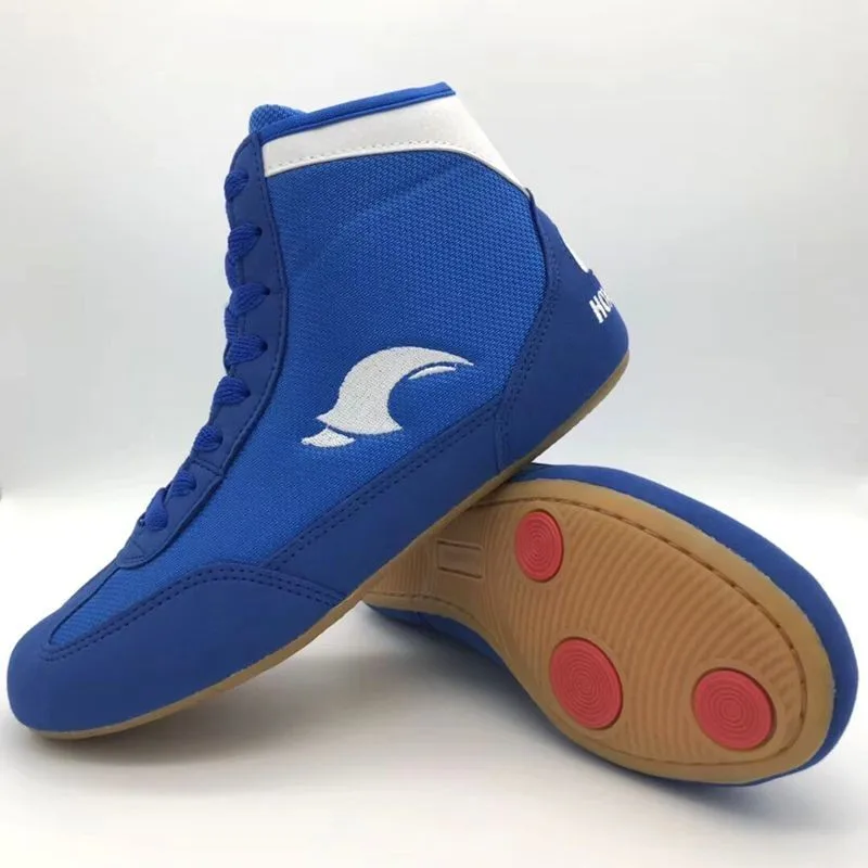 Sapatos de boxe para homens e mulheres, tênis de combate, equipamento de treinamento, botas de luta, equipamentos de ginástica, tamanho grande 35-46