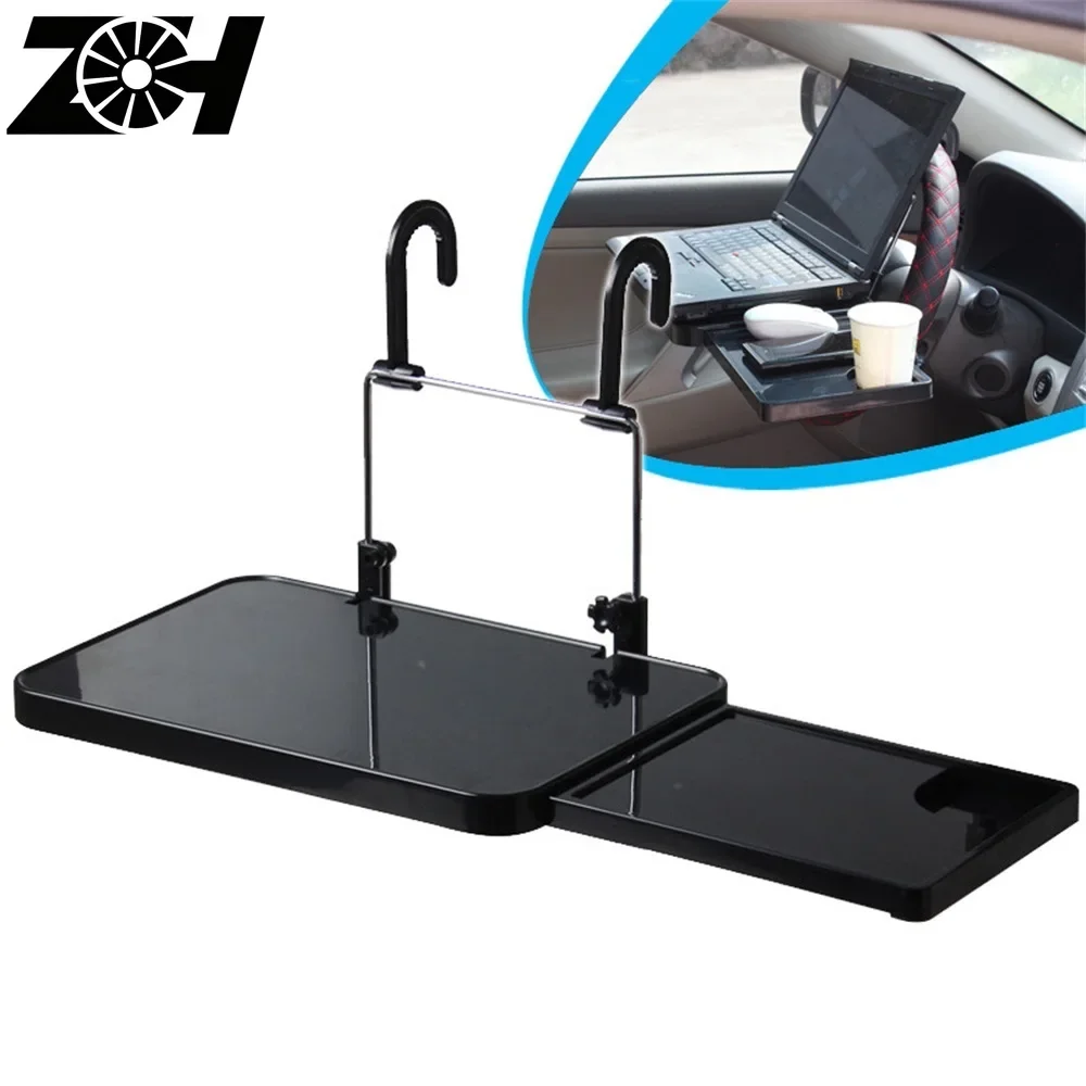 Car Laptop Food Holder Seat Steering Wheel Computer Notbook Table Work Desk Multipurpose Foldable Drink Dining Tray Stand