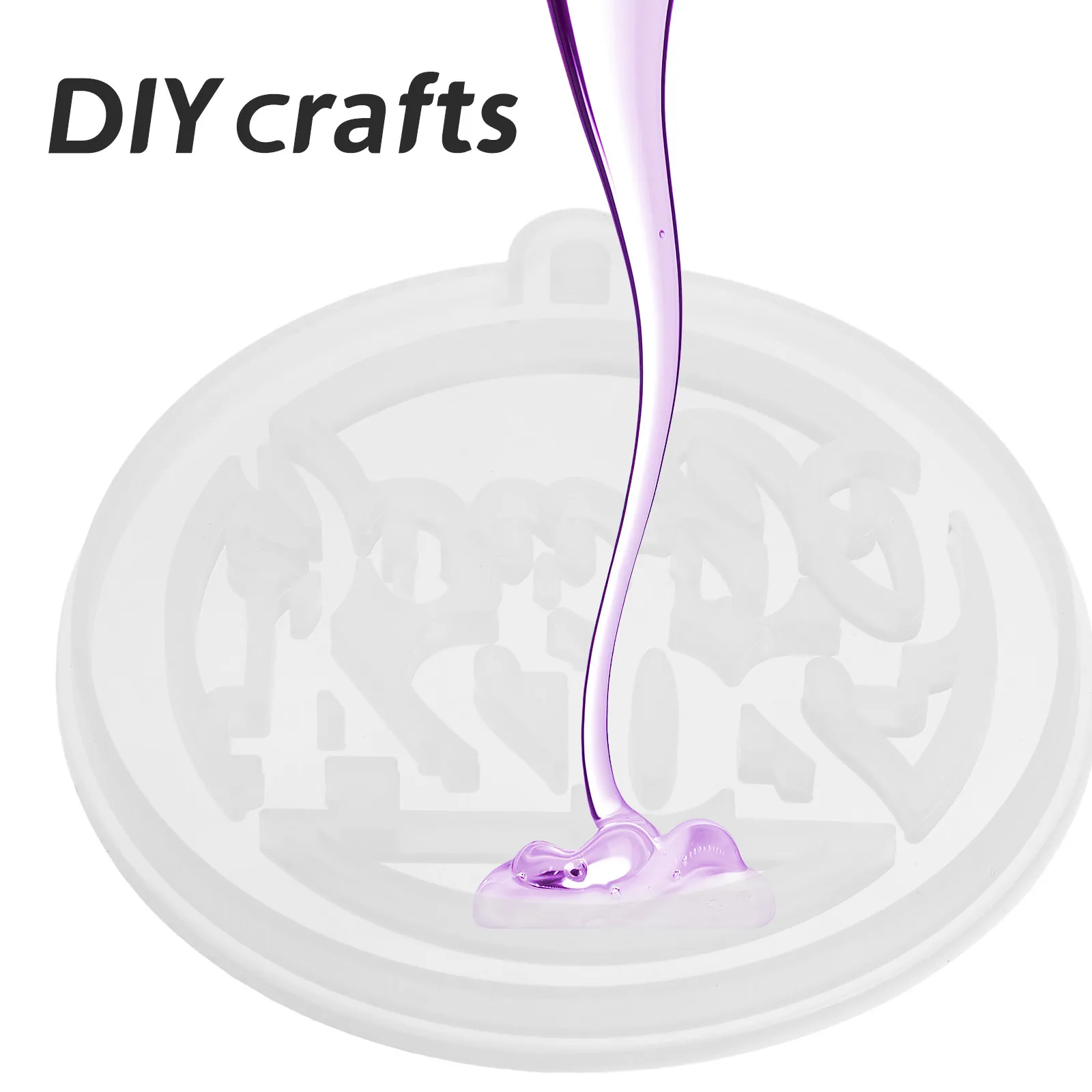 DIY Silicone Keychain Mold Graduation Element Pendant Charm Making Mold for Epoxy Resin Crafts Portable Lightweight Craft