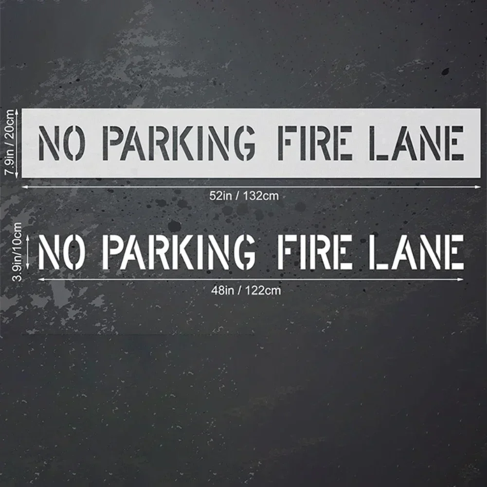 No Parking Fire Lane Stencil for Asphalt Concrete Pavement Marking Foldable Parking Lot Sign Stencil for Outdoor Use
