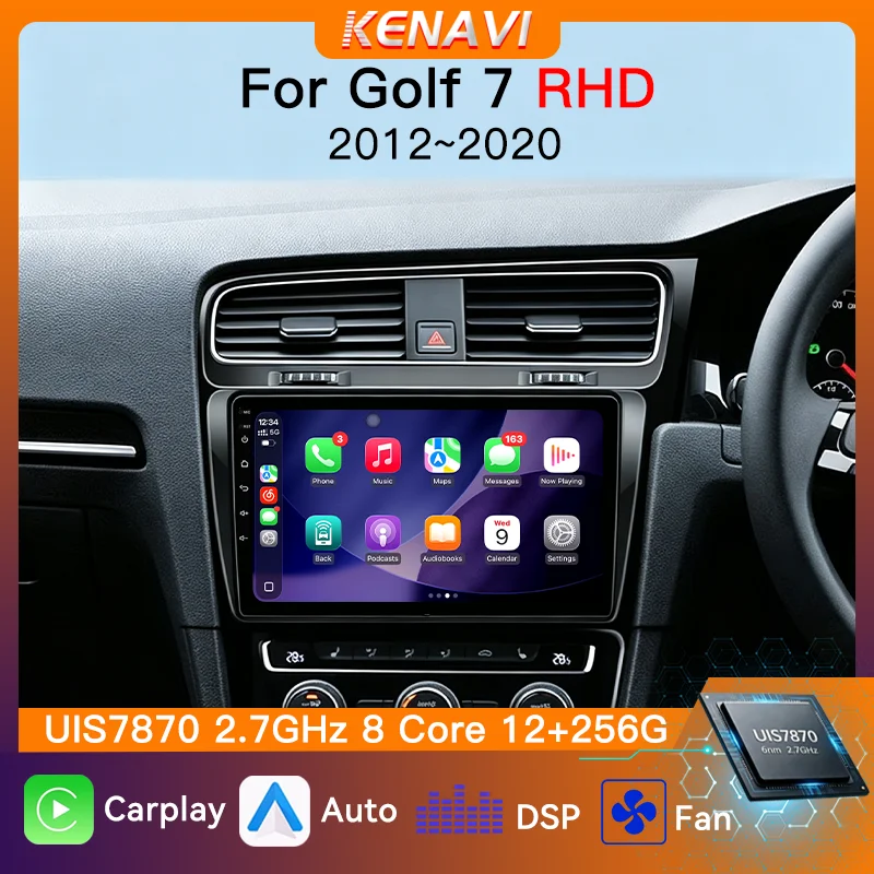 UIS7870 Car Stereo Radio Wireless Carplay Android Auto For Golf 7 RHD 2012‑2020 GPS Center Multimedia Player AM FM RDS Head Unit