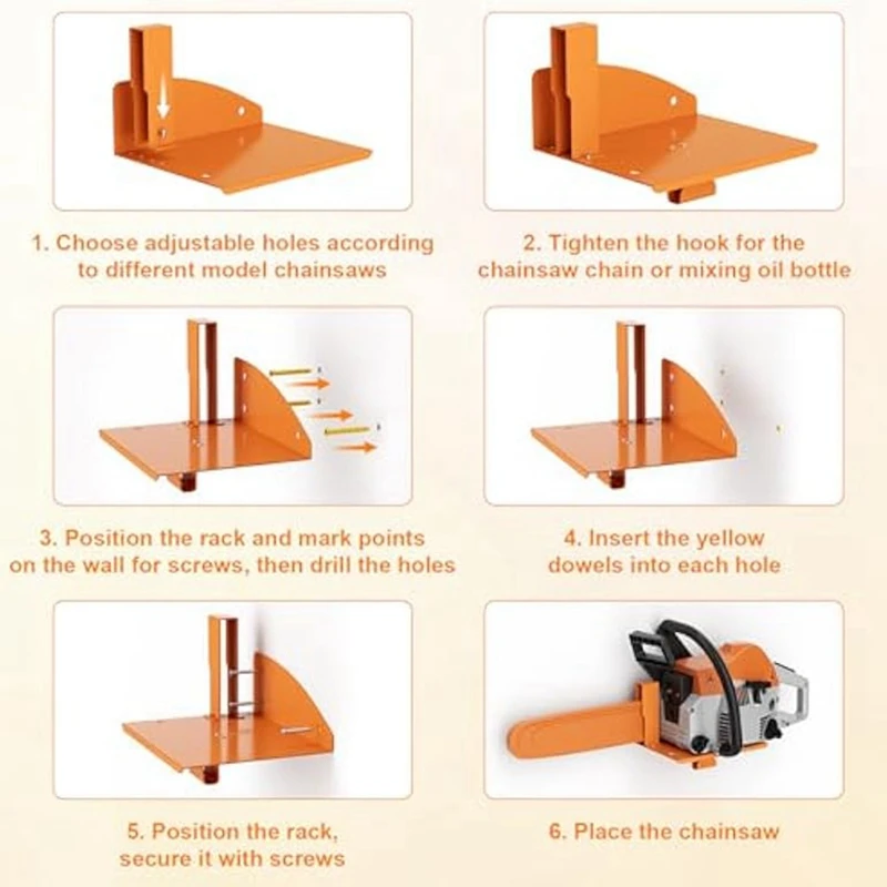 A73P-チェーンソーホルダー、チェーンソーウォールマウント Stihl MS250、MS251、MS170、MS171、MS172 チェーンソーラックガレージ収納ホルダー