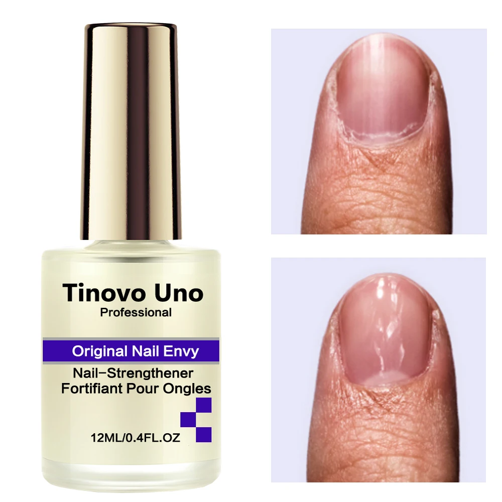 Tinovo Uno Orignal Nail Strengthener 12ml Keratin Nail Ridge Filler Base Oil Hardener for Repair Brittle Damaged Nails Manicure