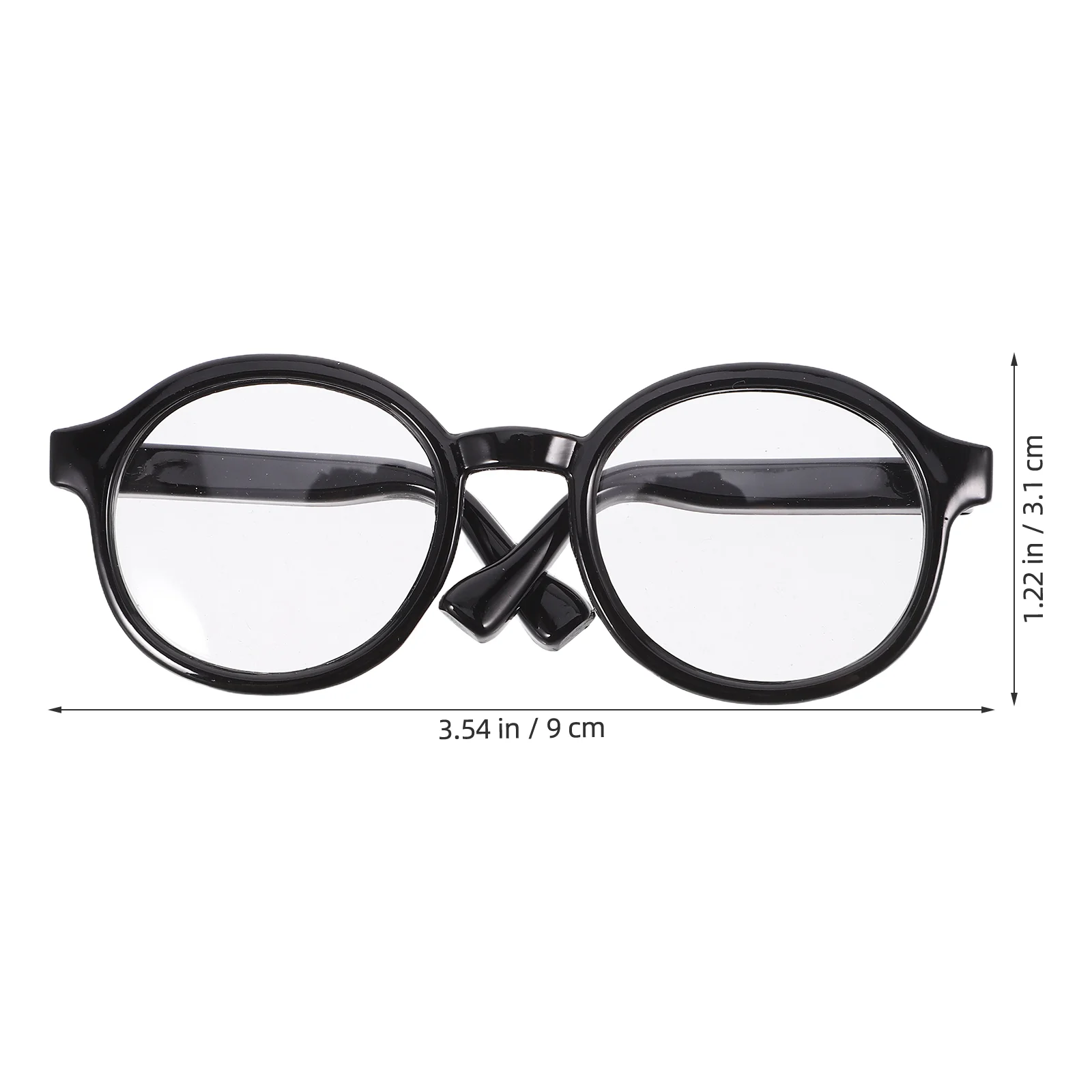 Mini lunettes rondes en plastique, accessoires de course, artisanat l'inventaire, amusant ouvertement, maison