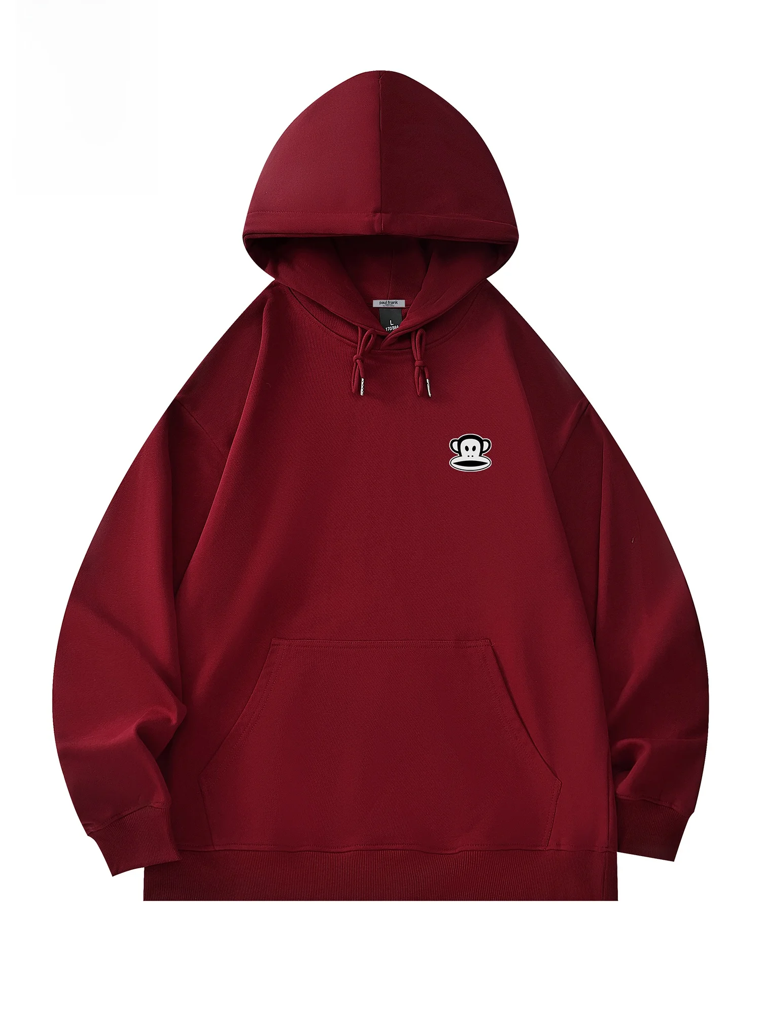 

PaulFrank Monkey Hoodie Casual Loose Men's Pullover Sweatirt Red Spring New Sle Comfortable Cotton Polyester Blend