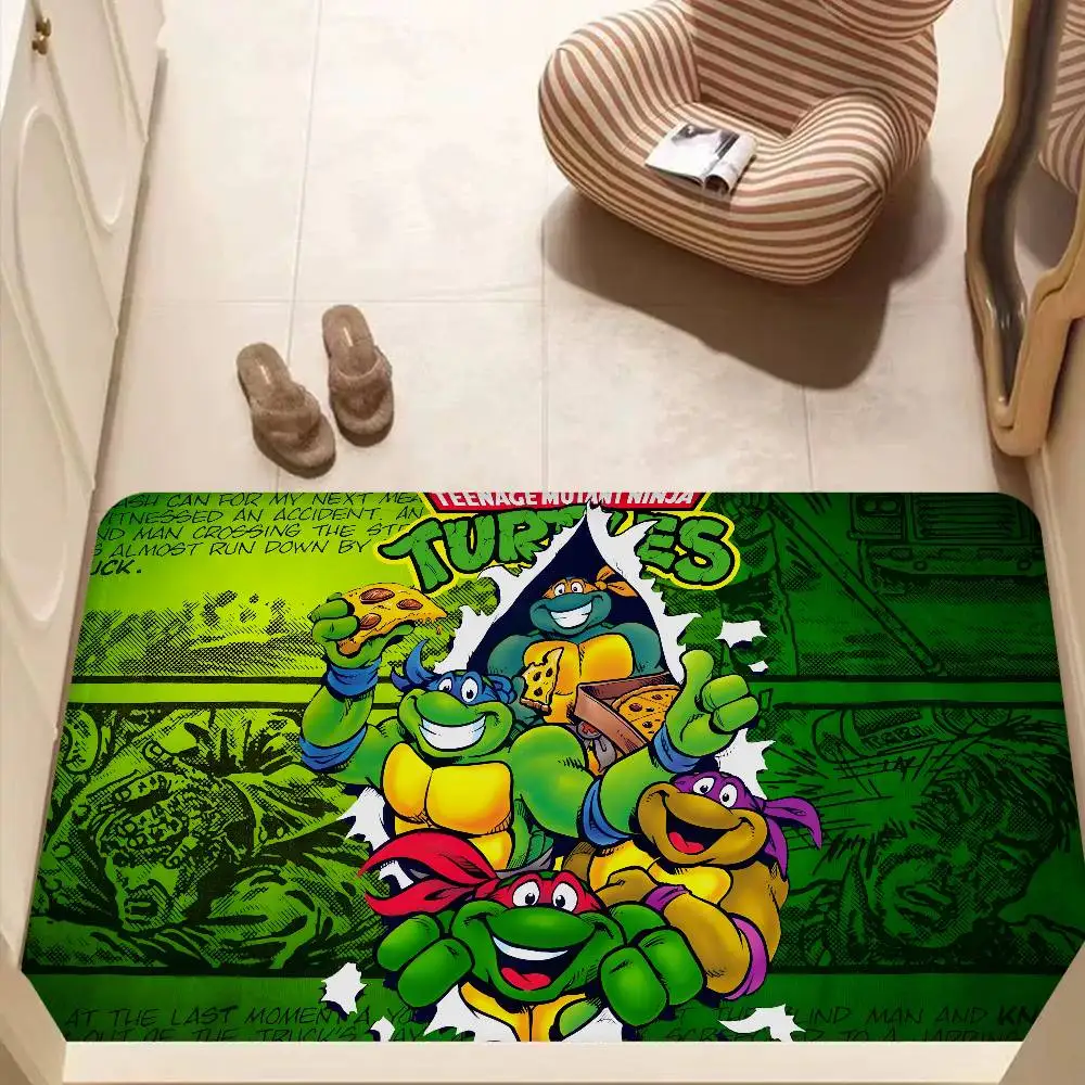 الكرتون السلاحف لعبة أنيمي-TMNT مدخل سجادة باب الشمال نمط المنزل ممسحة الحمام المرحاض الحصير غرفة نوم فندق ديكور حصيرة #4