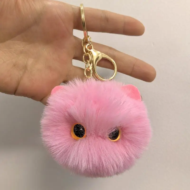 Portachiavi in peluche con gatto carino Portachiavi con animali morbidi Ciondolo per ragazze Borsa da donna Portachiavi decorativi per borsa da viaggio per zaino da viaggio scolastico
