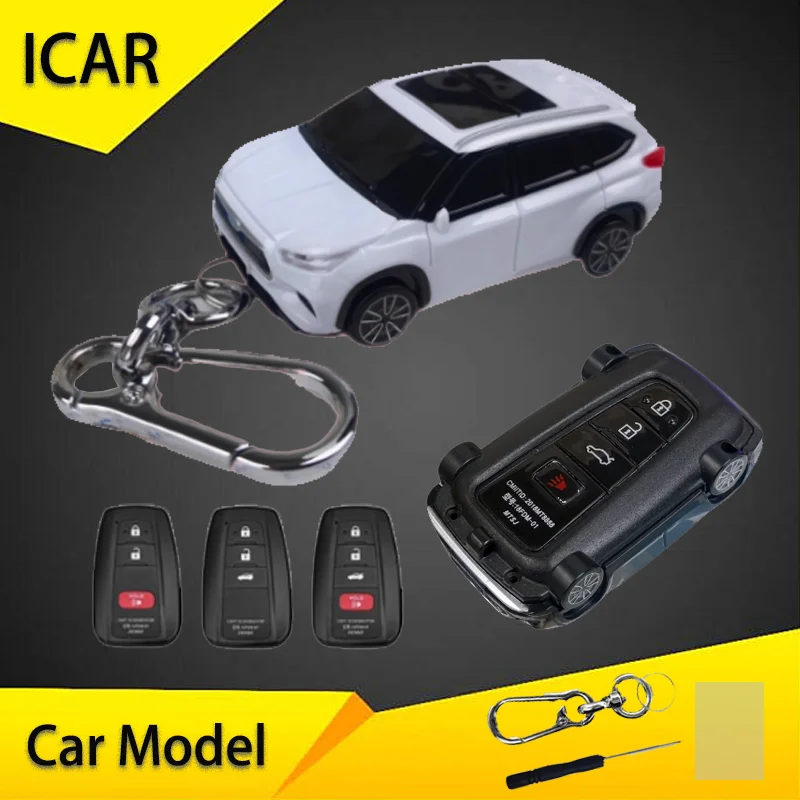 

For Toyota Highlander Key Case Car Model for Toyota C-HR CHR Prius RAV 4 Camry Corolla 2017 2018 2020 2021 Remote Key Cover Fob