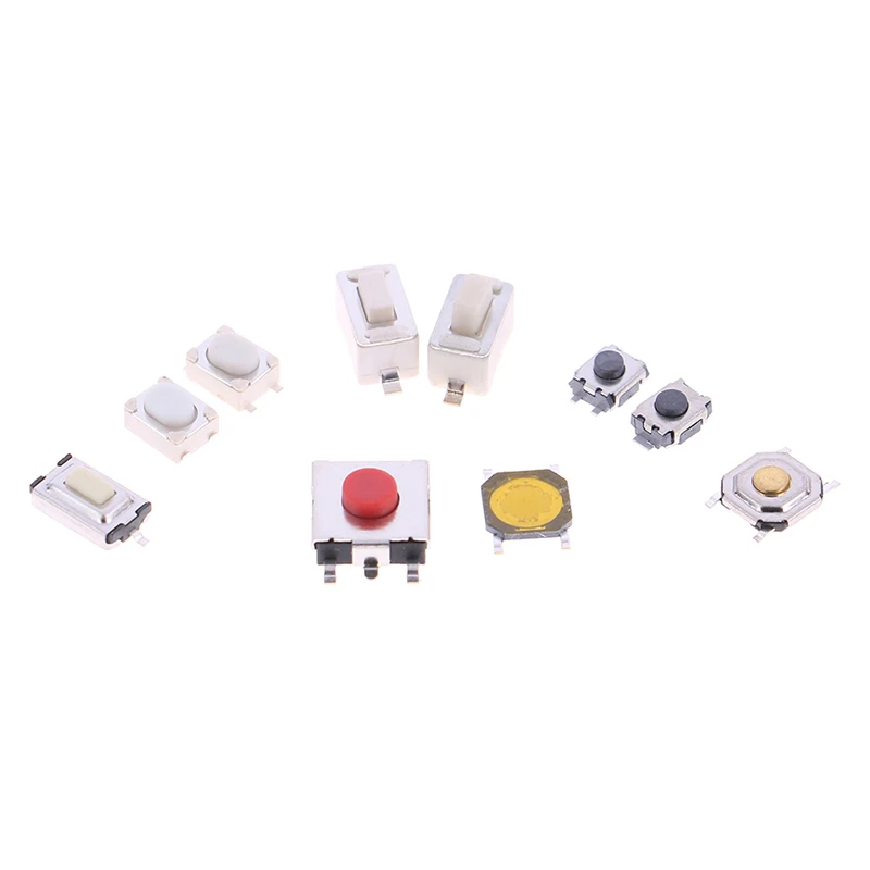 250Pcs/Set 10 Types Tactile Push Button Switch Car Keys Remote Control Touch Microswitch Kit