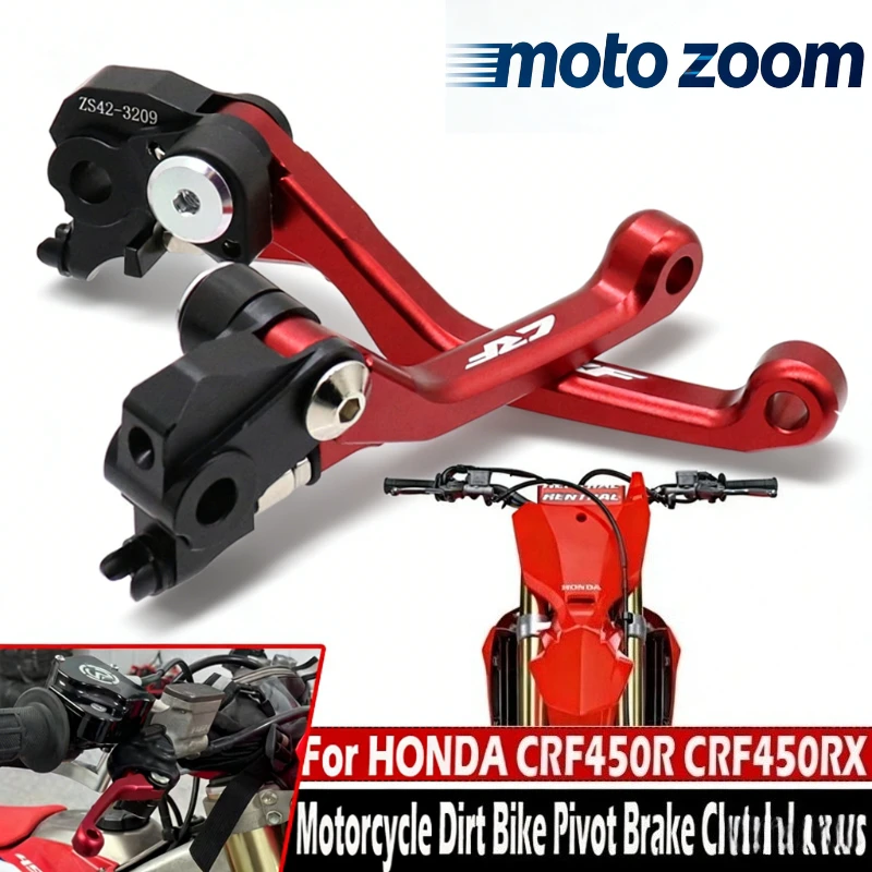 

For HONDA CRF450R CRF450RX 2021 2022 2023 CRF 450 R RX 2024 Pivot Brake Clutch Lever Motorcycle Accessories Dirt Pit Bike Handle