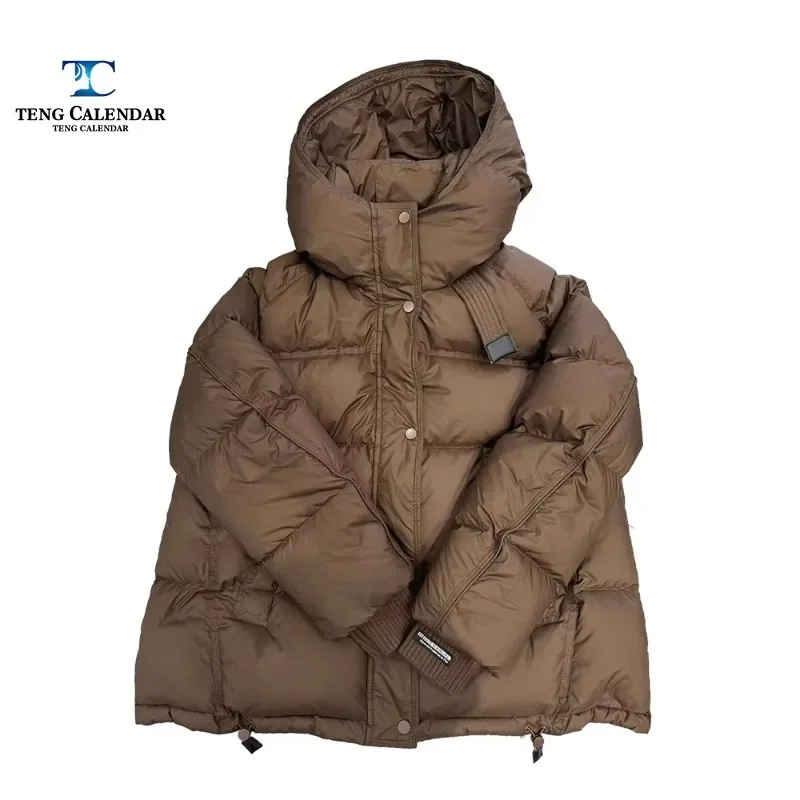 Short Cotton Clip Hooded Jacket for Women, Super Good-Looking, Popular Item, Warm and Thick, Winter, New Product, 2024