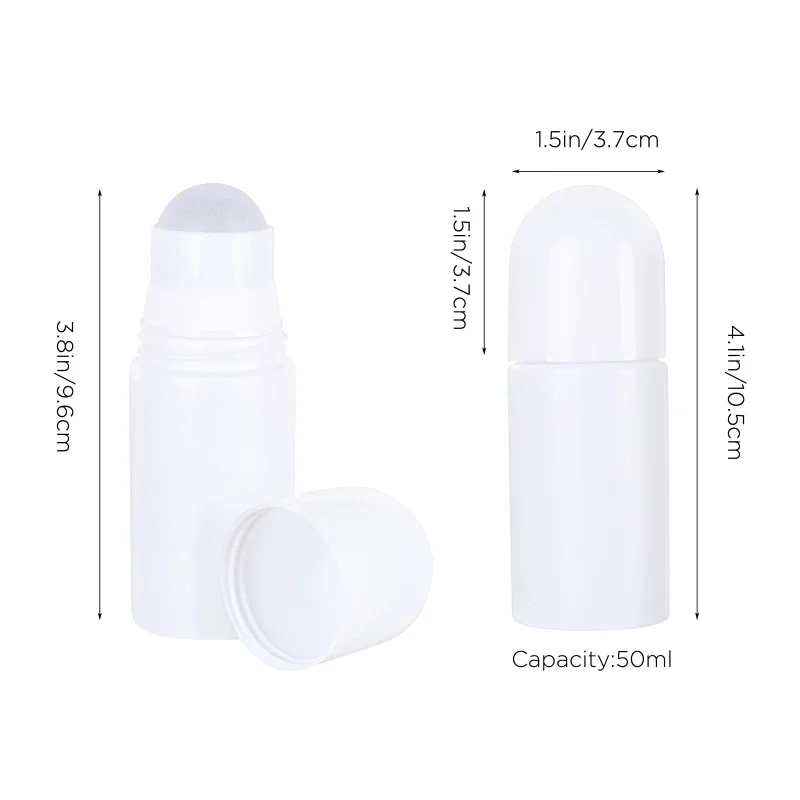 3pcs 50ml 30ml DIY Roll on Bottle Essential Oil Leak-proof Empty Refillable Reusable Bottles and Accessories Cosmetic Containers