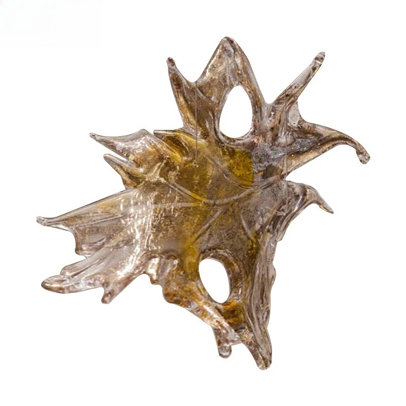 

Hotel engineering chandelier creative art design maple leaf chandelier living room bedroom glass