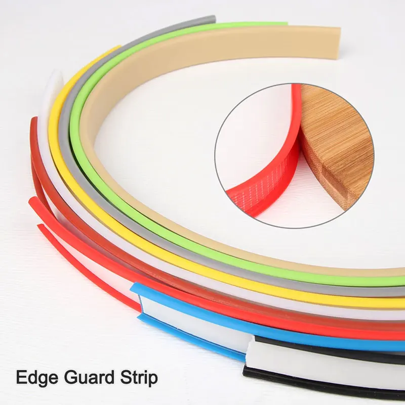 

5m New Self Adhesive Edge Banding Strip Sealing Tape U-Shaped Strip Furniture Cabinet Desk Edge PVC Guard Protector 12/15/18mm