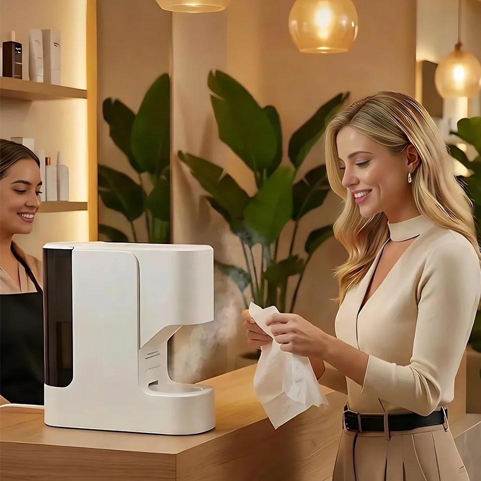 Innovative Hot Towel Machine Fast Heating Disposable Towel Warmer with Sterilization Function for Hotel Use