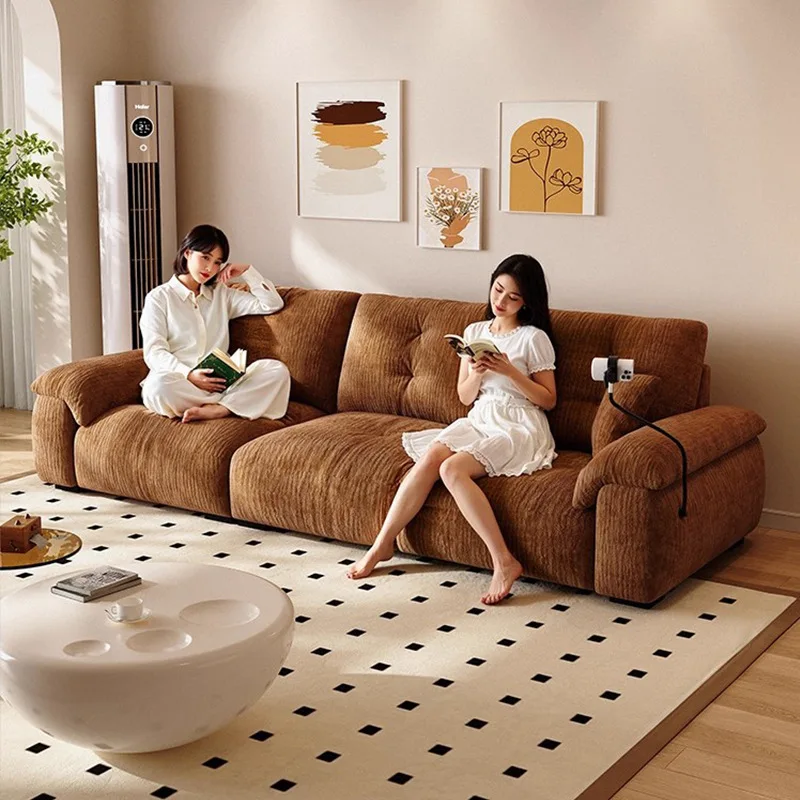 

Modern simple second-hand small apartment 80cm wide velvet fabric sofa