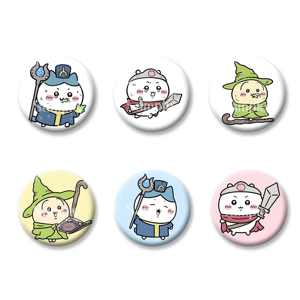 

Kawaii Chiikawa Fighting Flash Badges Button PinsBrooch Keychains Makeup Mirror Fridge Magnet Cute Jewelry Gift for Kids Friends