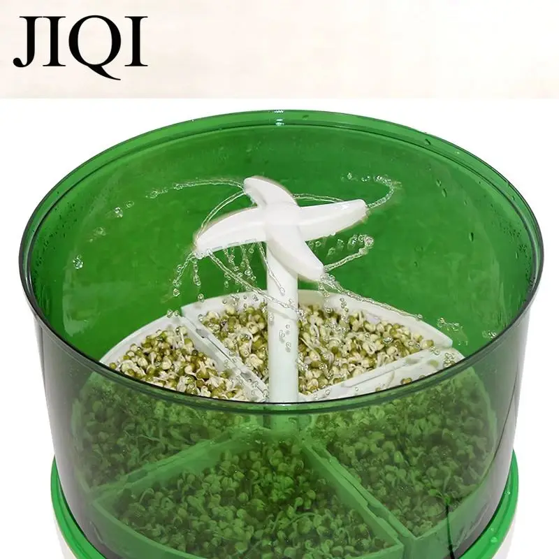 JIQI 2/3 Layers Electric Bean Sprouts Maker Thermostat Green Seed Vegetable Growing Germinator Automatic Seedling Growth Bucket