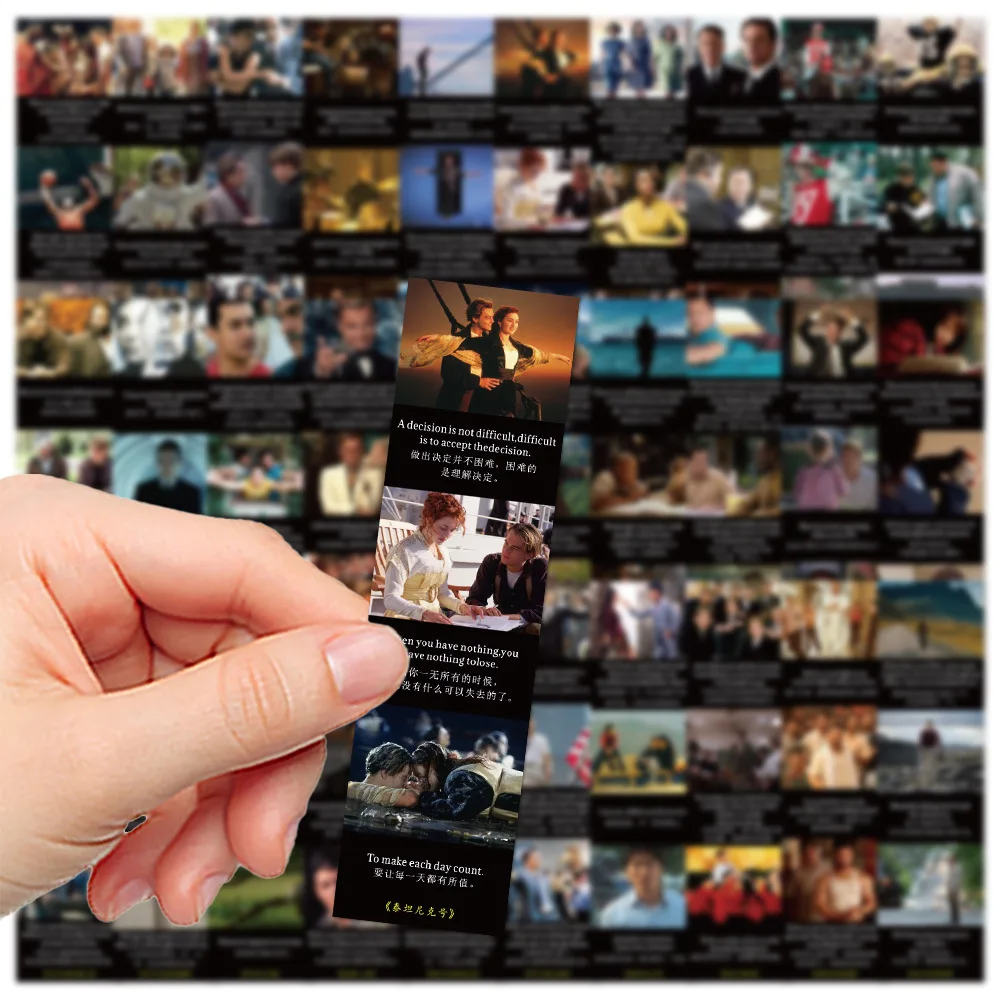 30Pcs Motivational Movie Bookmark Cartoon Decoration Reading Book Page Annotation Book Students Use Paper Cards Back To School