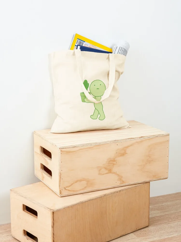 Smiski نبات متحرك ملصق حمل حقيبة المرأة حقائب الشاطئ حمل حقيبة الرجال المتسوق حقيبة المرأة قماش كبير