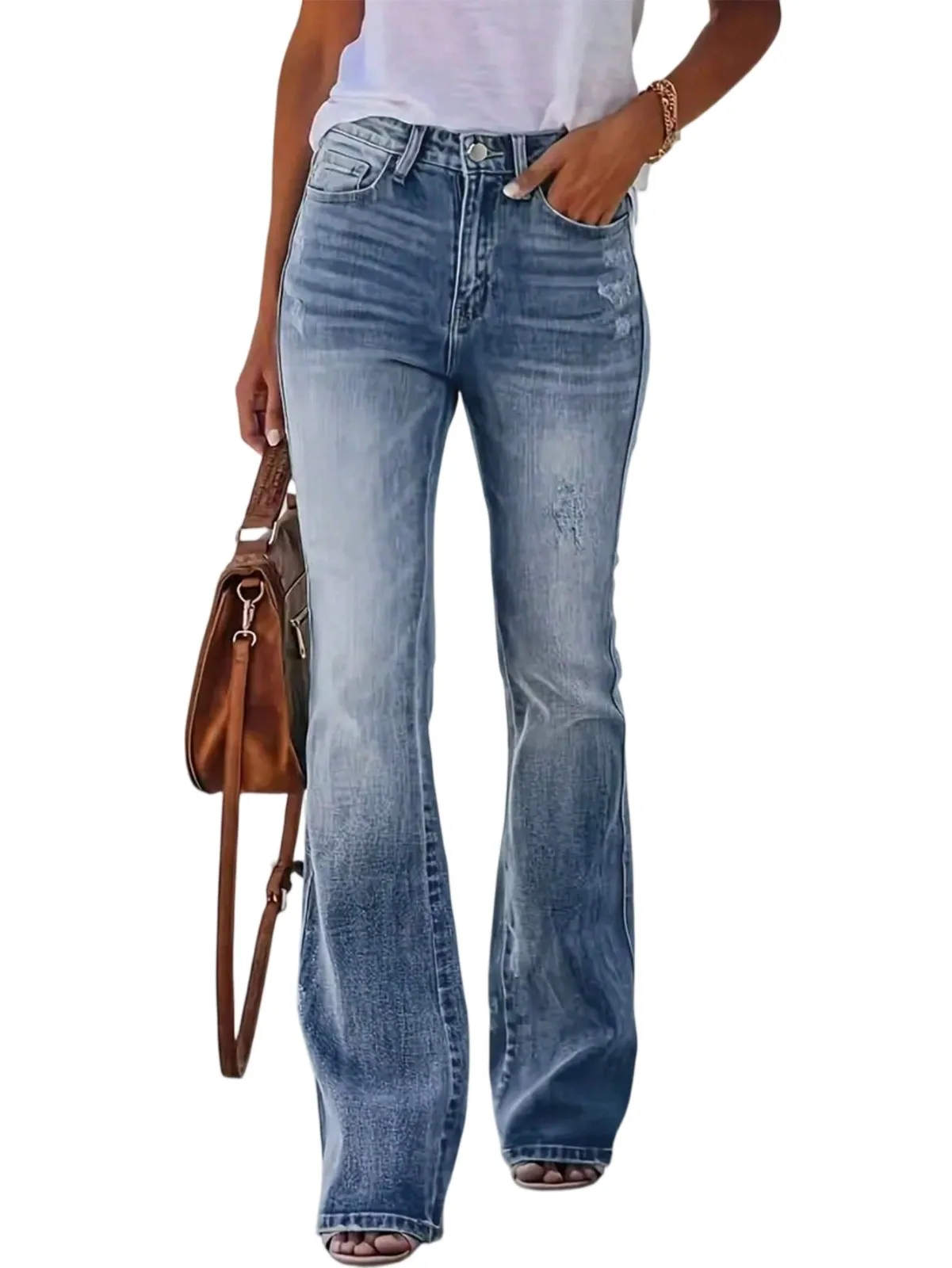 

Новые популярные женские джинсы с рогами, универсальные утягивающие джинсовые брюки с высокой талией, узкие повседневные офисные женские облегающие джинсовые брюки с подтяжкой ягодиц 2025