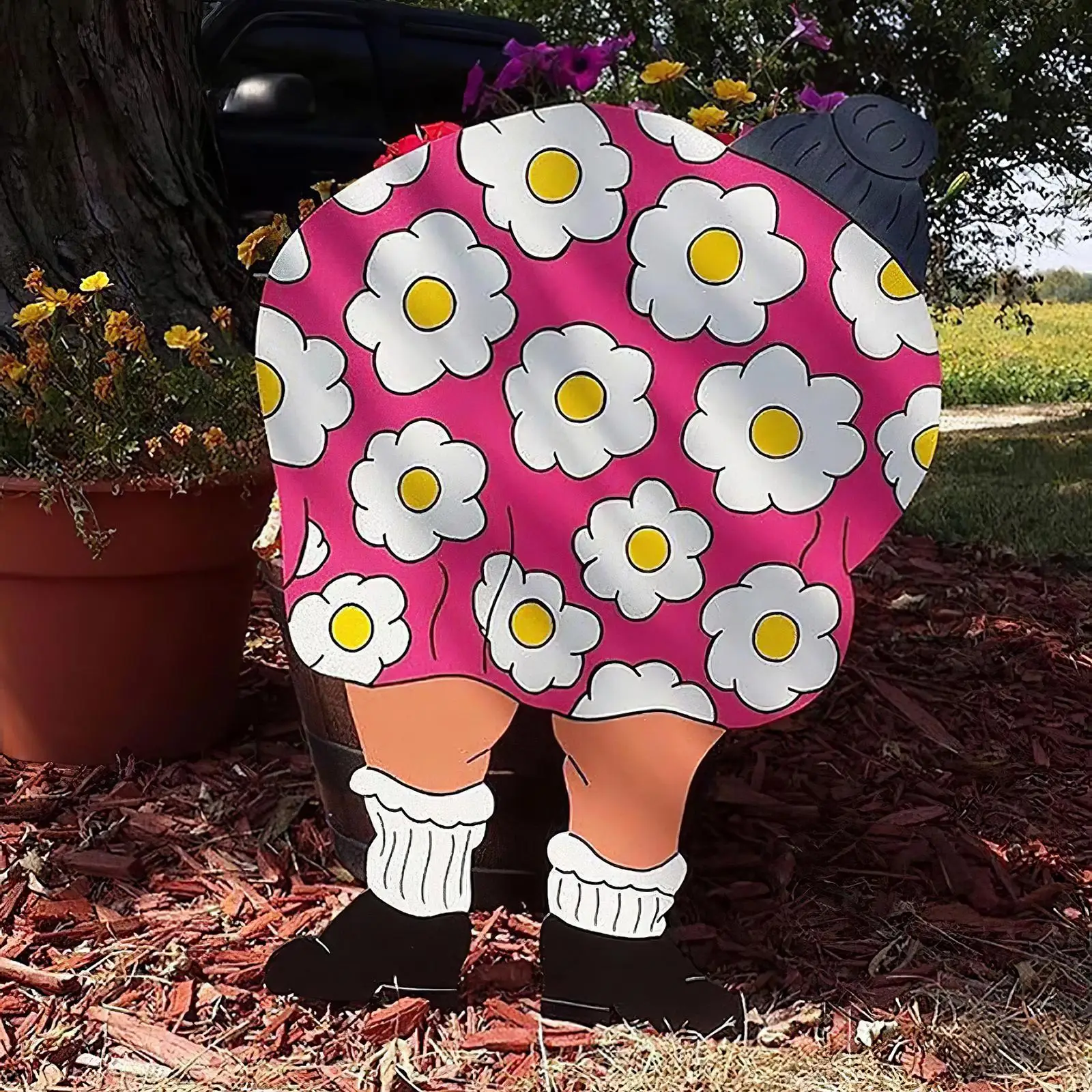 Funny Garden Decoration Old Lady Bending Down Yard Sign,Outdoor Yard Big Ass