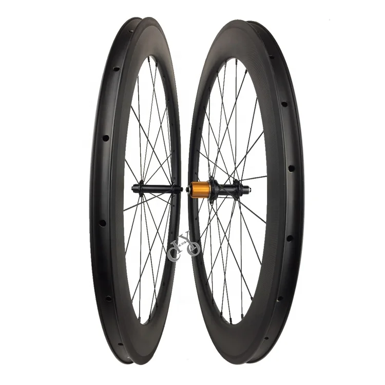 

Ultra Lightweight Smooth Carbon Cycling Wheels 60mm Depth X 25mm Width Road Bike Wheel V Brake Clincher Carbon Wheelset 700c