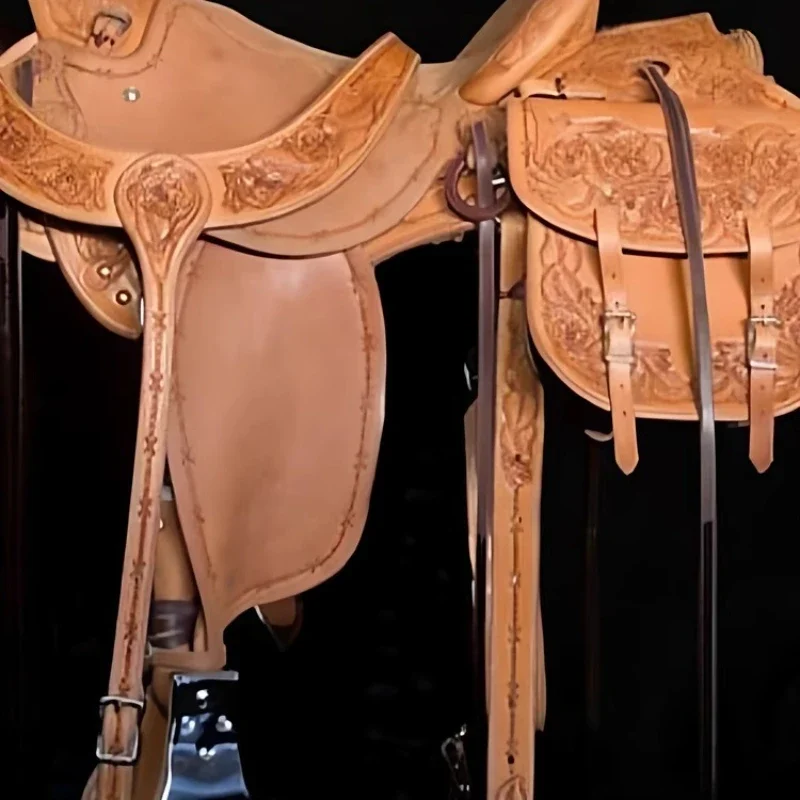 Handmade Pearl Button Natural Matching Bridle Chest Strap Western Saddle