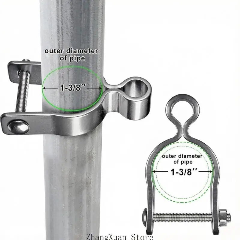 304 Metalltor-Montageset mit Pfostenklemmen-Design für den Zauneinsatz 3XUF – Detail 10
