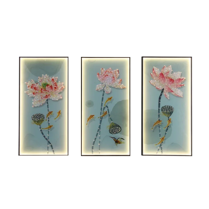 BUNNY Wall Sconces Light Three Pieces Suit Lamps Lotus Figure LED Contemporary Creative For Home