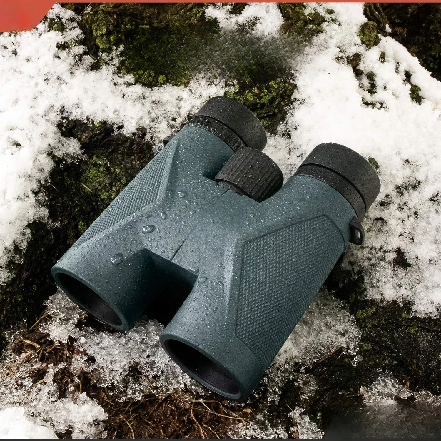 Gray Binoculars with ED Glass for Adults and Kids, High-Powered Binoculars for Hunting, Birdwatching, and More