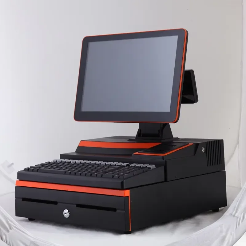 All in One POS Terminal with Customer Display Printer Cash Drawer for Supermarket Retail Store Point of Sale System Computer