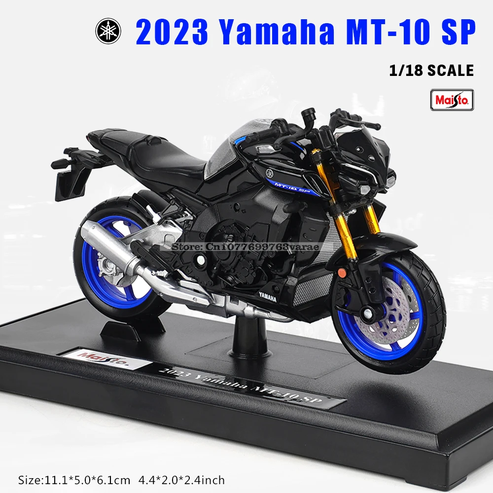 Maisto 1:18  2023 Yamaha MT10 SP 2018 FJR 1300 YZF-R1 2021 star original authorized simulation alloy motorcycle model toy car